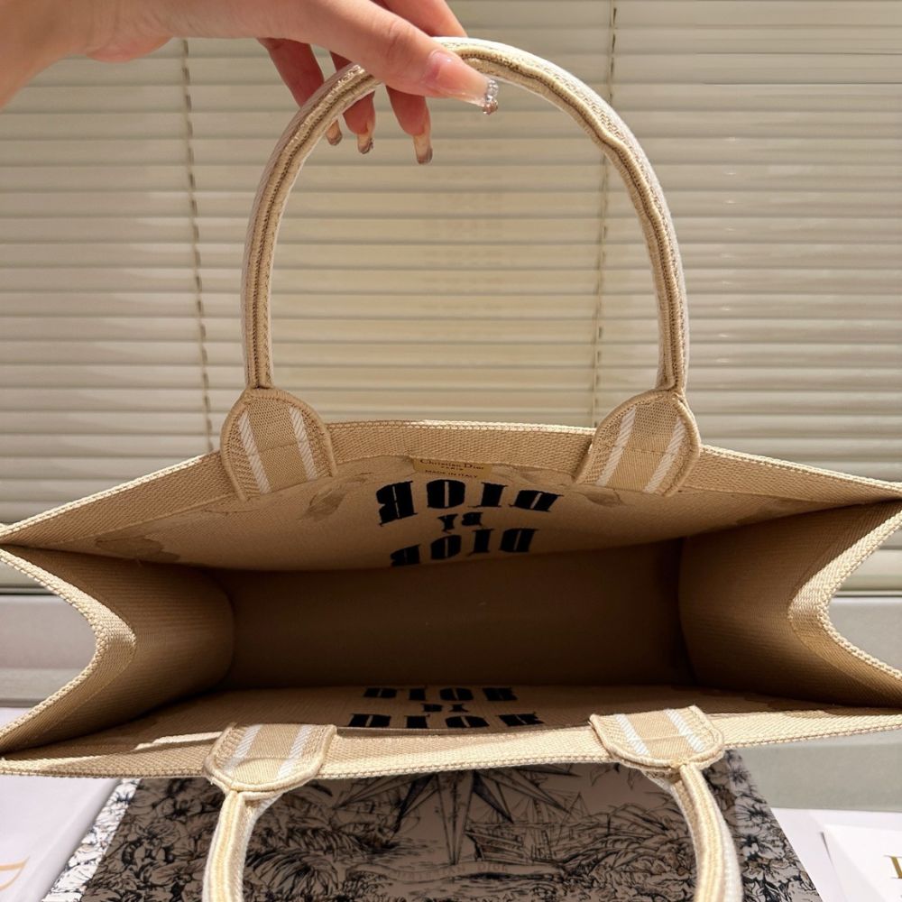 Dior Large Book Tote Beige And Black 42Cm M1349PEWL M38I - Image 7