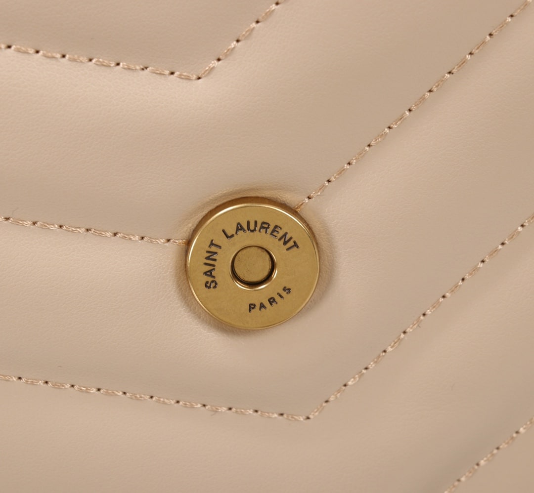 Saint Laurent Loulou Small Chain Bag In Matelassé Y Dark Beige Gold 23Cm 494699Dv7272721 - Image 6