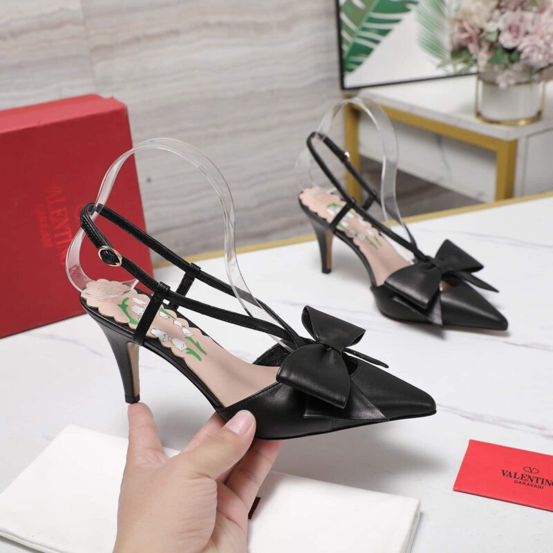 Alternative view of Valentino Bowow Slingback Pumps Black 7W2S0Mx5Ddt 0No