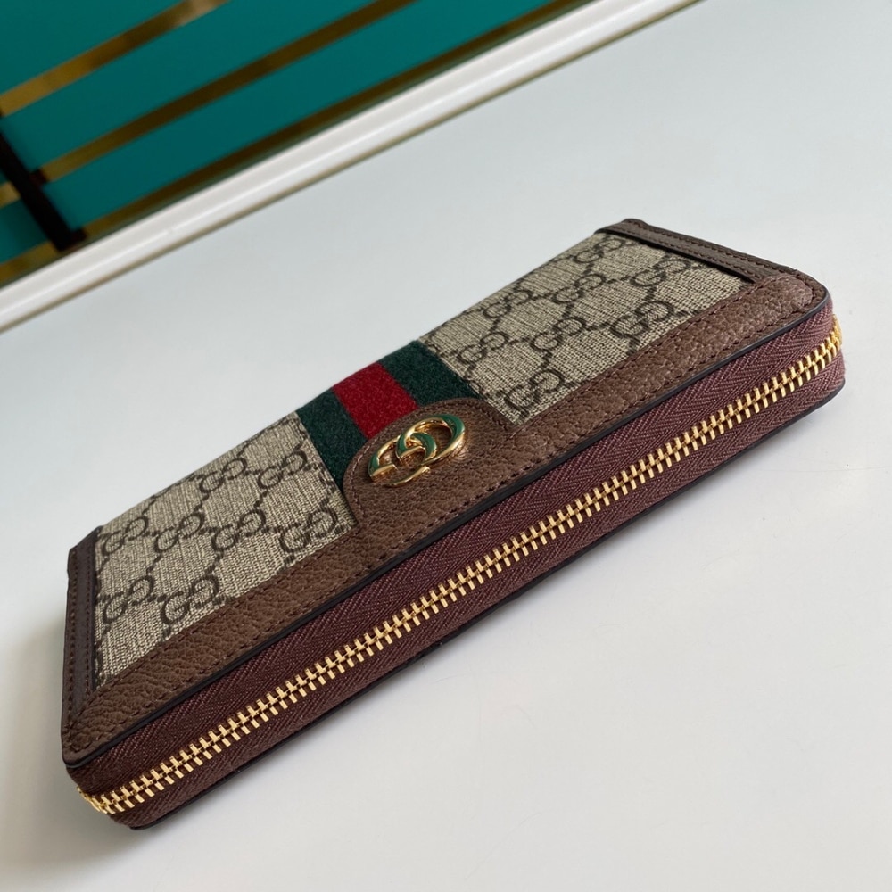 Summer Set: Gucci Ophidia Gg Medium Top Handle Tote Bag And Zip Around Wallet Brown - Image 11