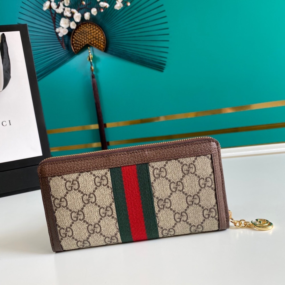 Summer Set: Gucci Ophidia Gg Medium Top Handle Tote Bag And Zip Around Wallet Brown - Image 12
