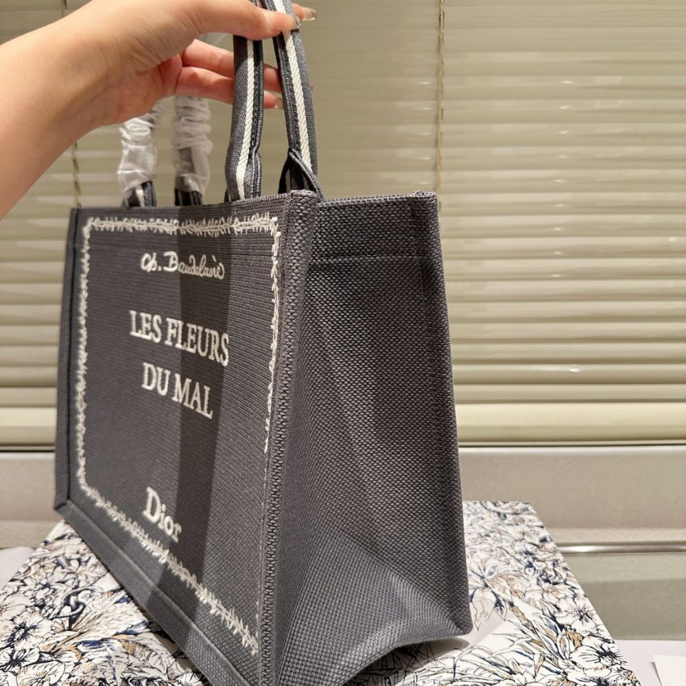 Dior Medium Book Tote Blue And White 36Cm 1BTSH299JAF H56E - Image 4