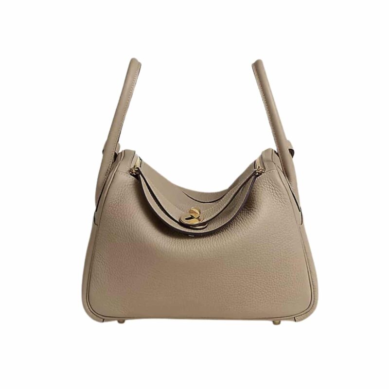 Hermes Lindy Mini Togo Bag Gold Hardware Beige 19Cm H073428Ccs2