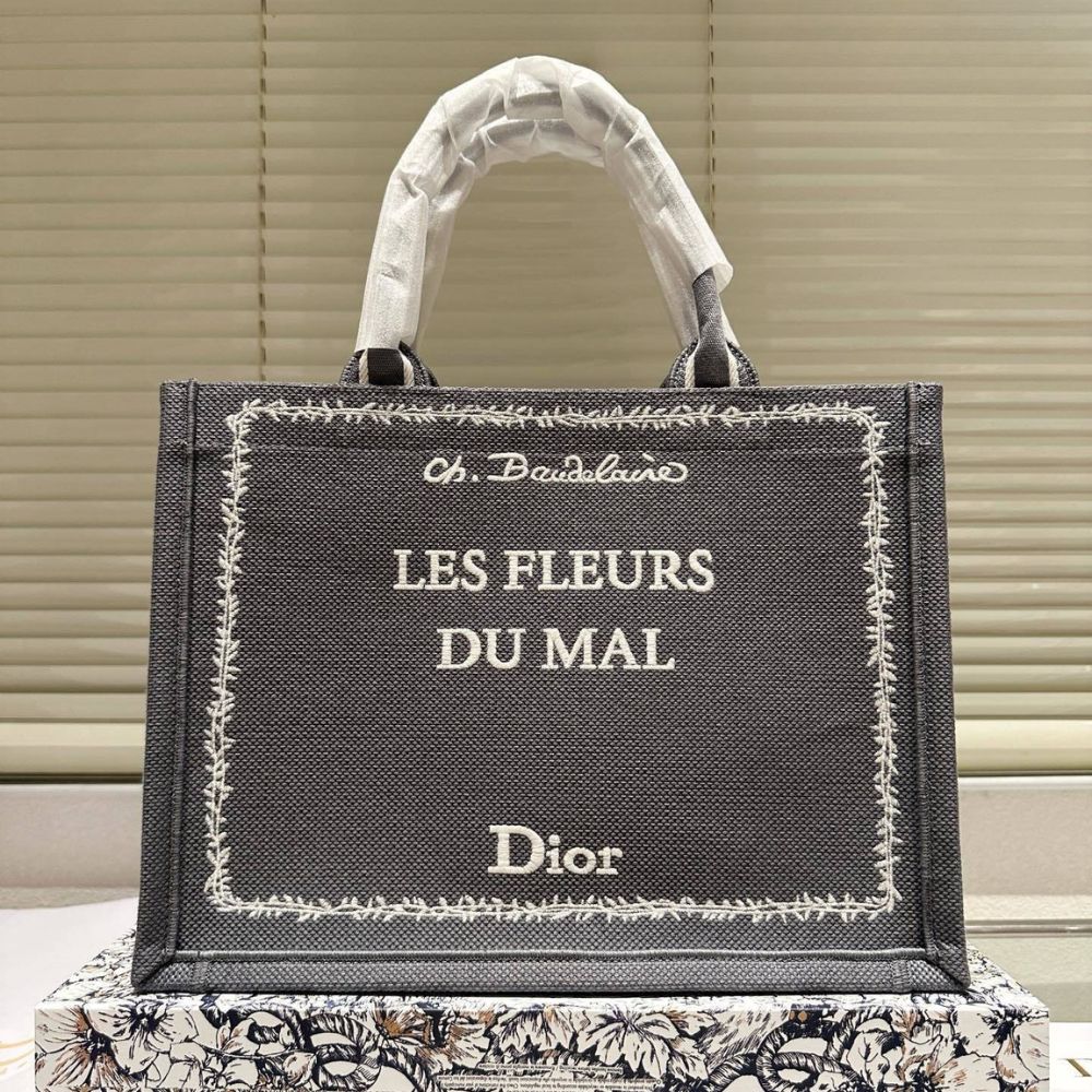 Dior Medium Book Tote Blue And White 36Cm 1BTSH299JAF H56E - Image 2