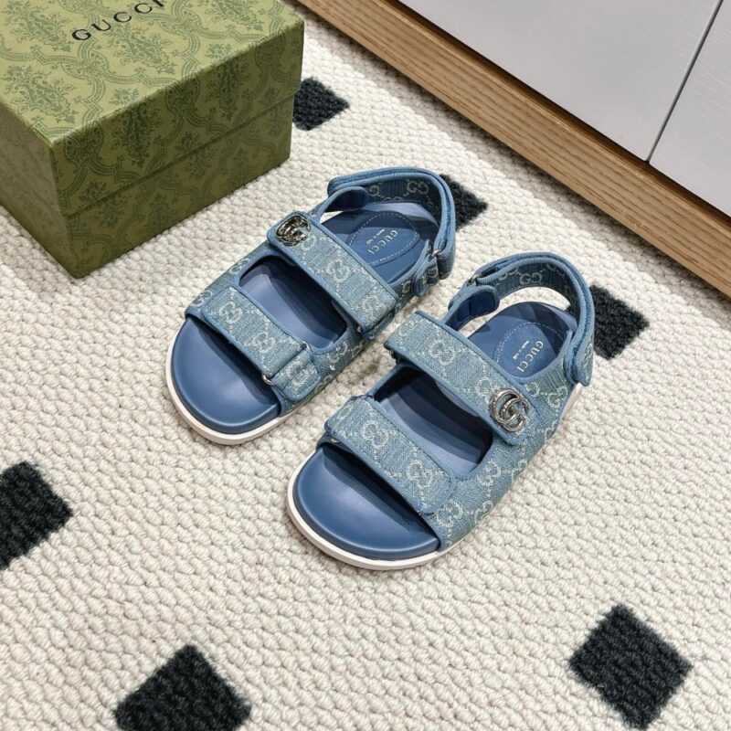 Alternative view of Gucci Gg Sandal Light Blue Denim 771575 Facuo 4646
