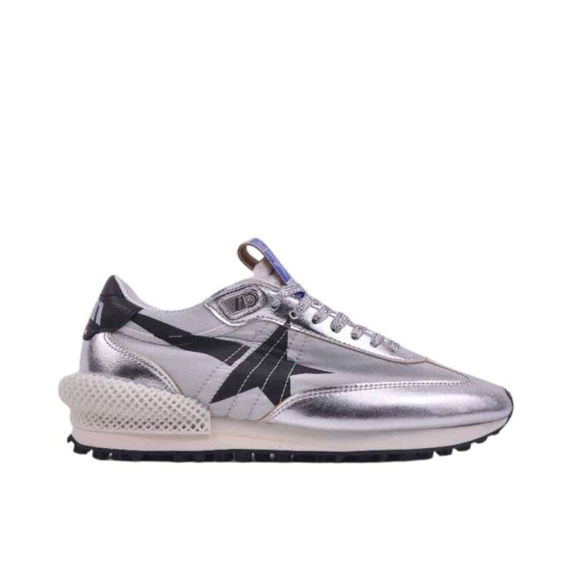 Golden Goose Men Marathon With Silver And Black Star Gmf00684 F005667 60246
