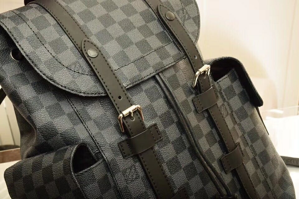 Louis Vuitton Christopher MM Backpack Damier Graphite Canvas Black 44Cm N41379 - Image 6