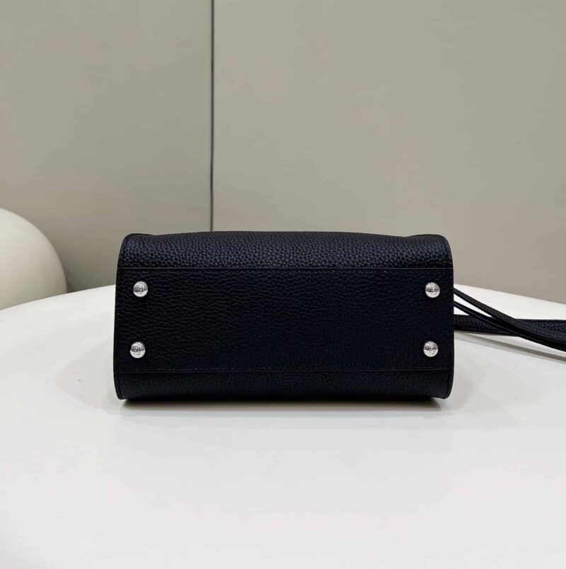 Alternative view of Fendi Peekaboo Mini Selleria Bag With Exotic Details Black 8Bn327Akl3F06Hw