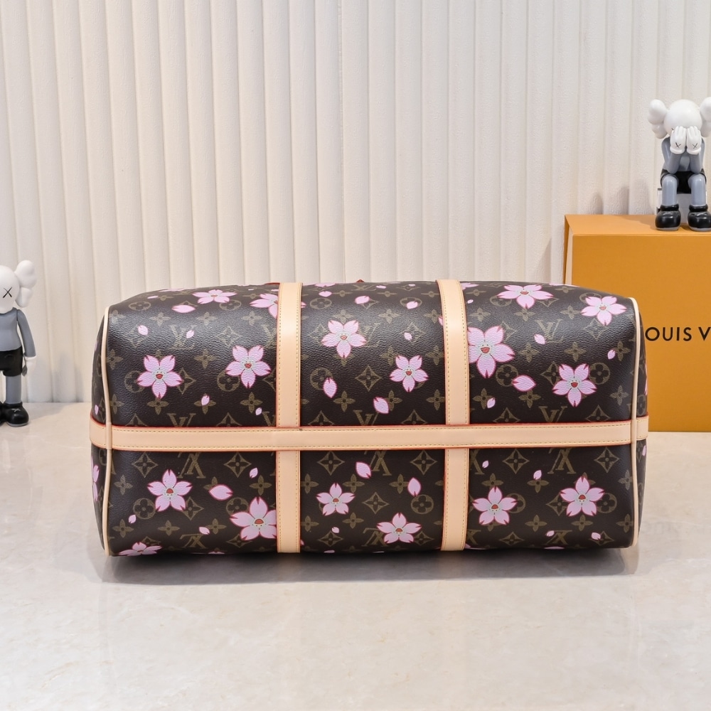 Summer Set: Louis Vuitton X Takashi Murakami Keepall Bandoulière 45 Brown 45Cm And Zippy Wallet Sakura Brown 19Cm - Image 5