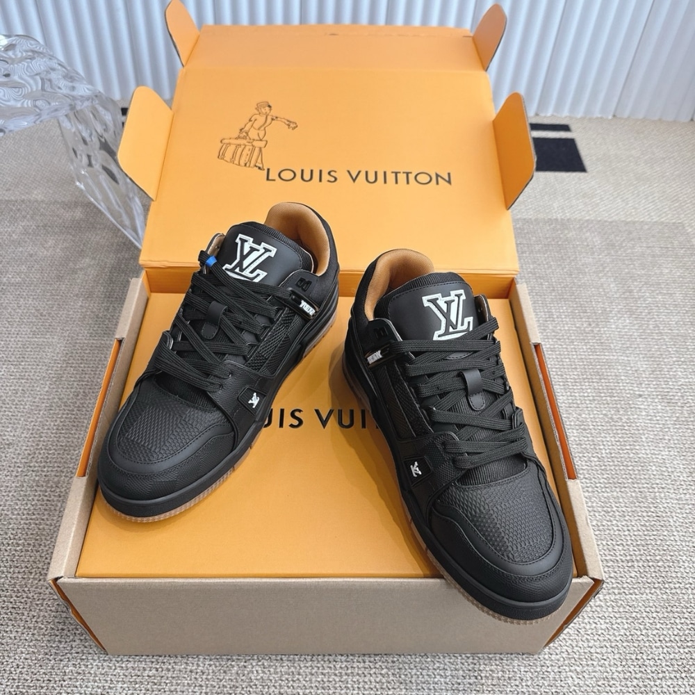 Louis Vuitton Lv Trainer Sneaker Black 1Ahtt2 - Image 5