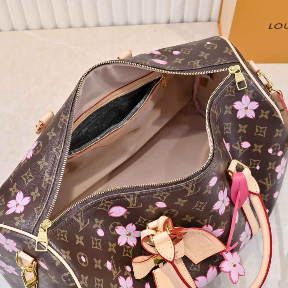 Summer Set: Louis Vuitton X Takashi Murakami Keepall Bandoulière 45 Brown 45Cm And Zippy Wallet Sakura Brown 19Cm - Image 6