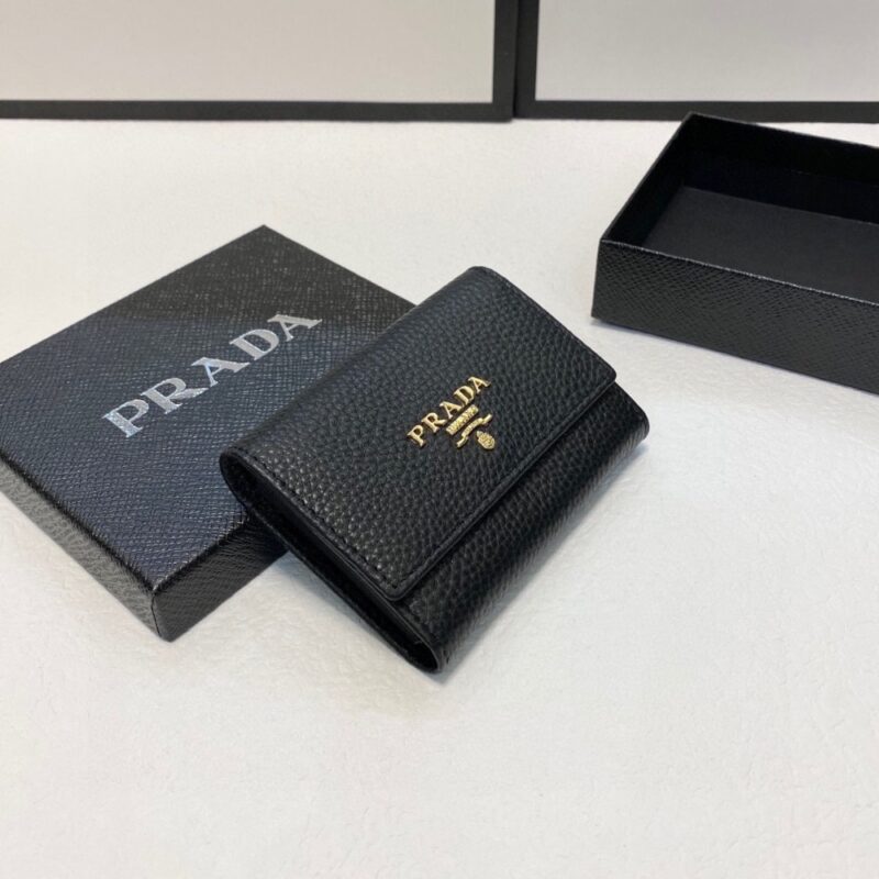 Alternative view of Prada Small Saffiano Wallet Black 10Cm 1Mh043 Zlp F061H
