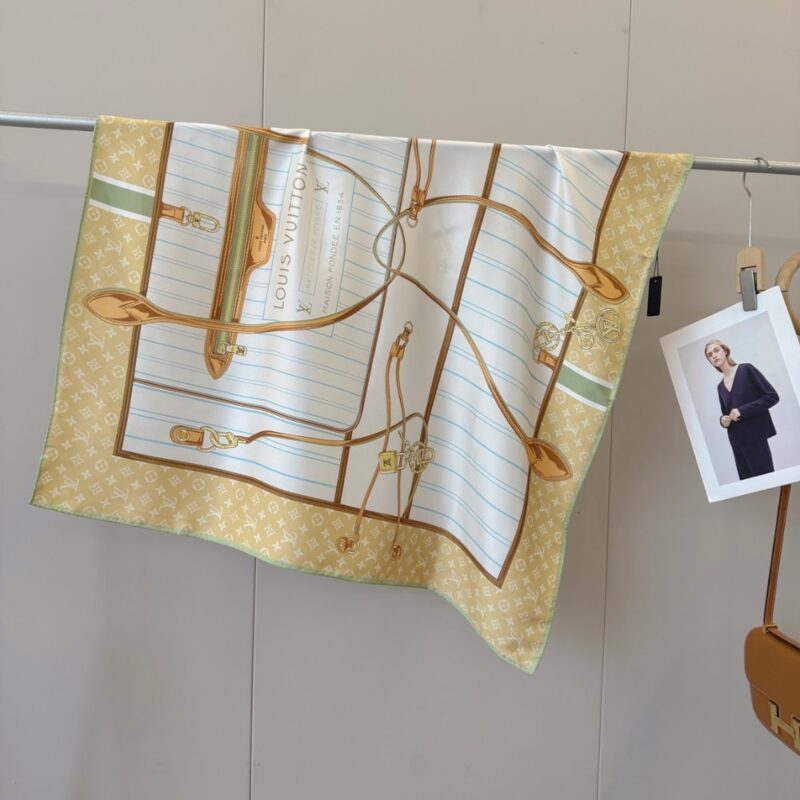 Alternative view of Louis Vuitton My Neverfull Shawl Beige 90Cm M96452