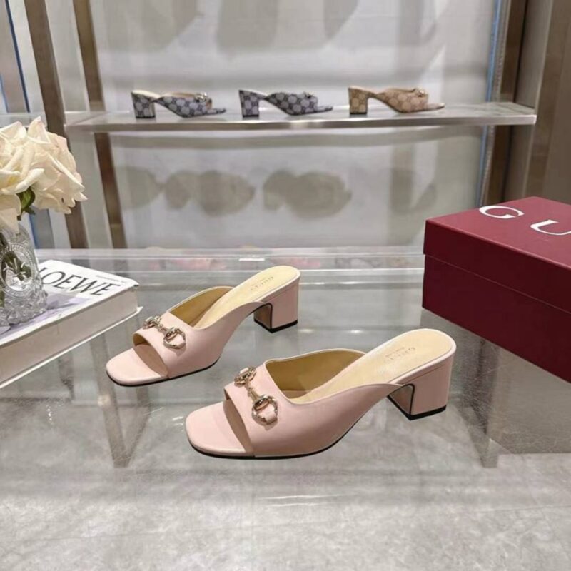 Alternative view of Gucci Women Horsebit Slide Light Pink 816607 C9D00 6809