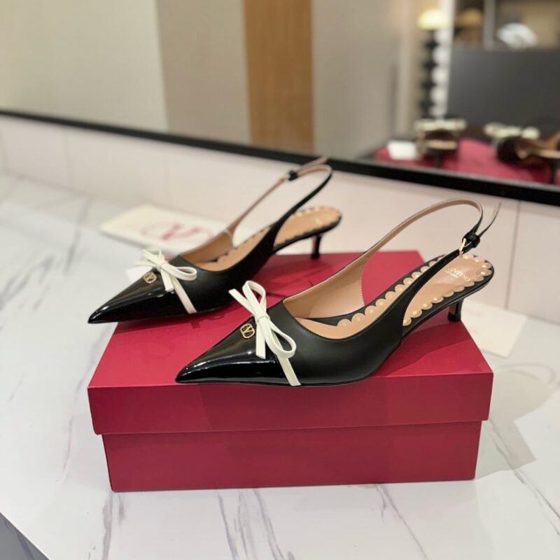 Alternative view of Valentino Bepointy Slingback Pumps Black 6W2S0Ll3Dal 790