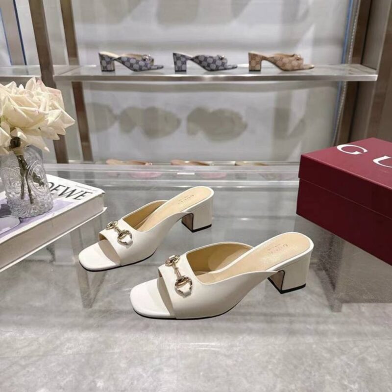 Alternative view of Gucci Women Horsebit Slide Ivory 816607 C9D00 9540