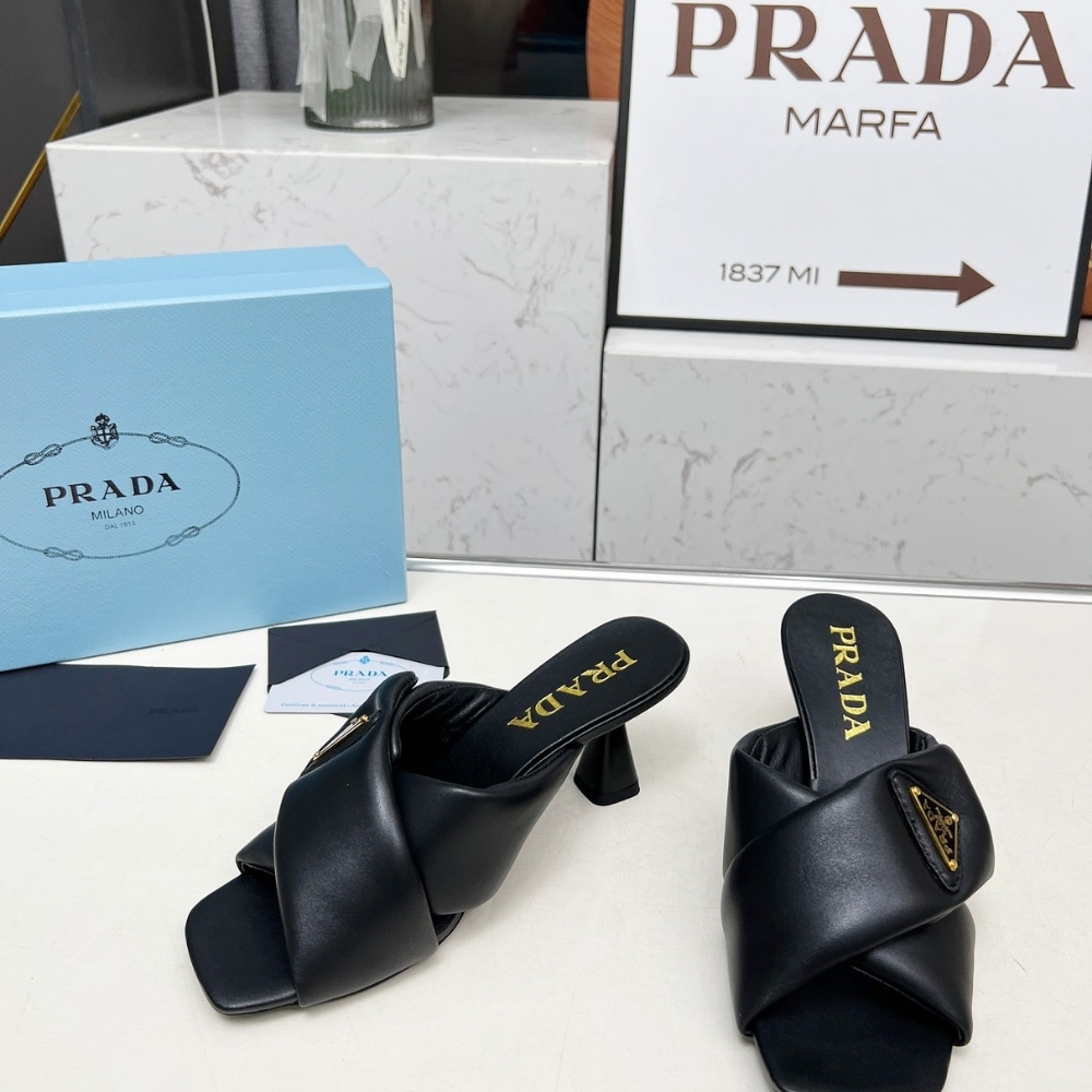 Prada Padded Nappa Sandals Black 1Xx754 2Dl8 F0002 F 065 - Image 4