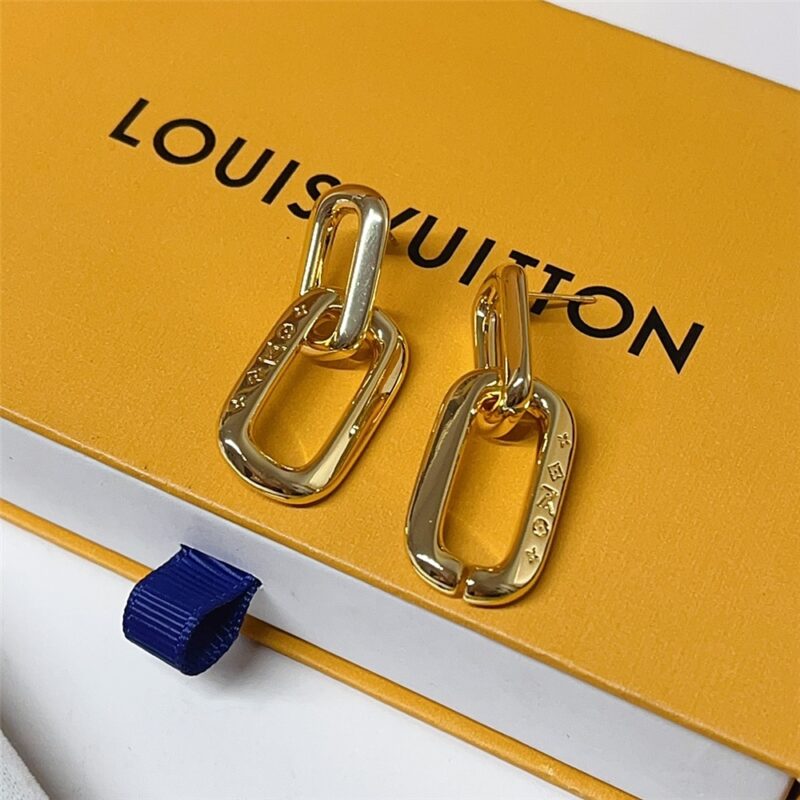 Alternative view of Louis Vuitton Lv Edge Double Earrings Gold Mp2990