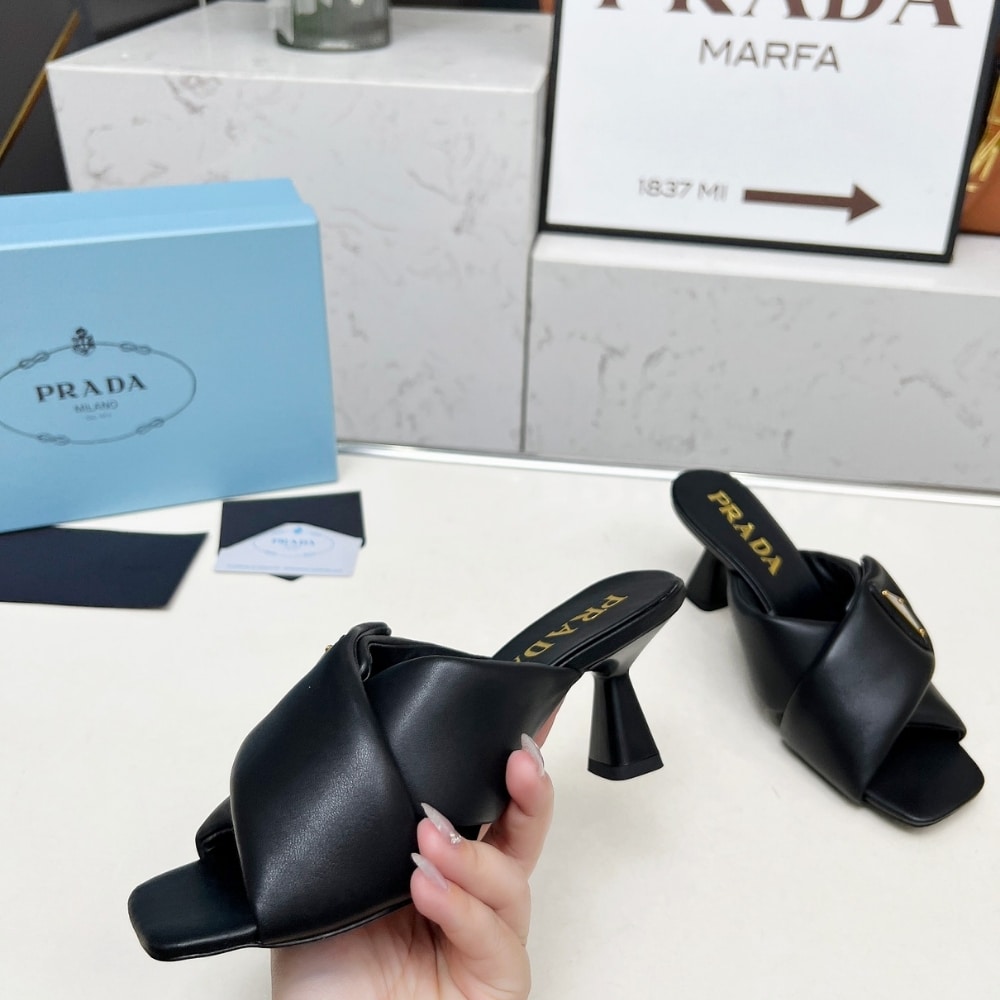 Prada Padded Nappa Sandals Black 1Xx754 2Dl8 F0002 F 065 - Image 5