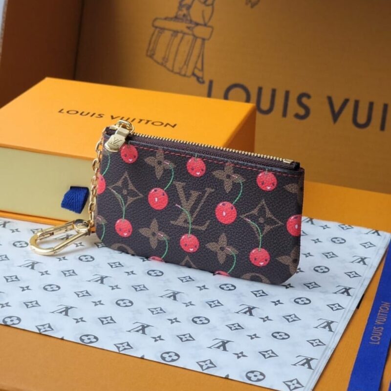 Alternative view of Louis Vuitton X Murakami Key Pouch Monogram Cerises Brown 11Cm