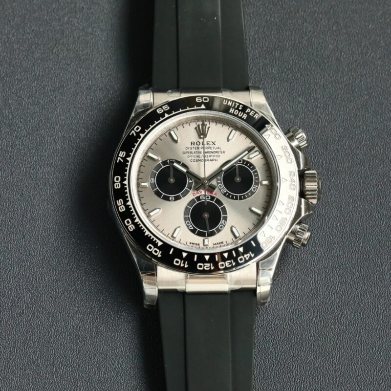Alternative view of Rolex Cosmograph Daytona Silver Oysterflex 40Mm 116519Ln 0027