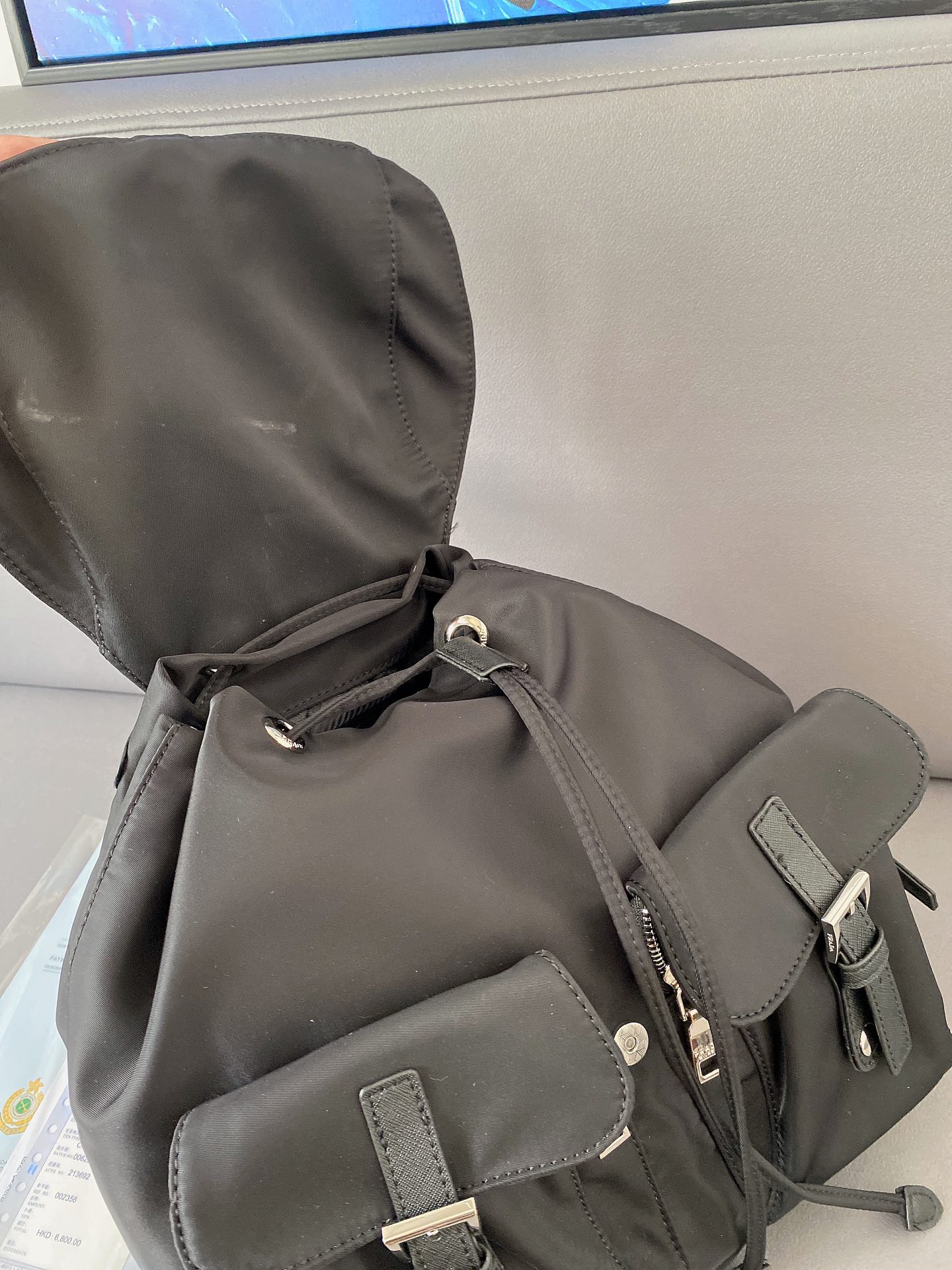 Prada Re Nylon Medium Backpack Black 30Cm 1Bz677 Rv44 F0002 V Ooo - Image 6