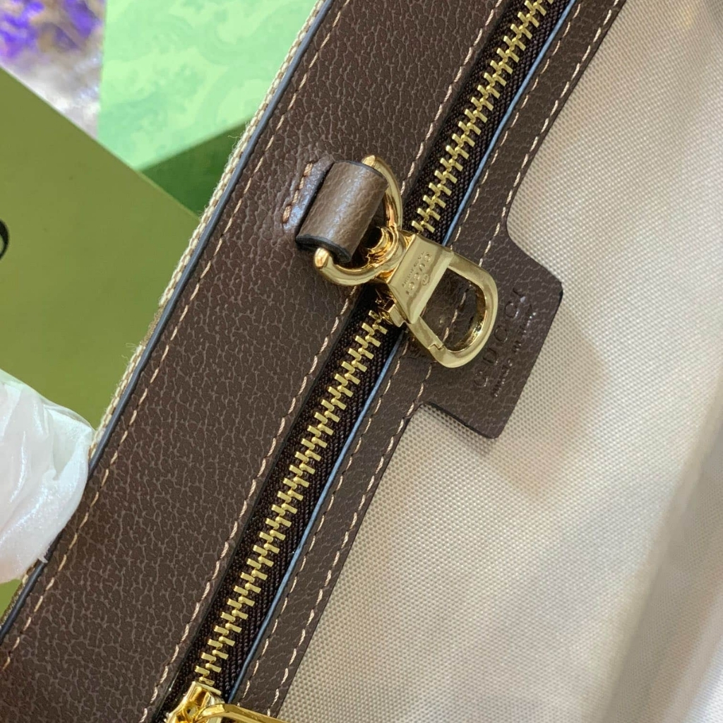 Gucci Tote Bag With Jumbo GG Camel Ebony 31Cm 678839 UKMDG 2570 - Image 4