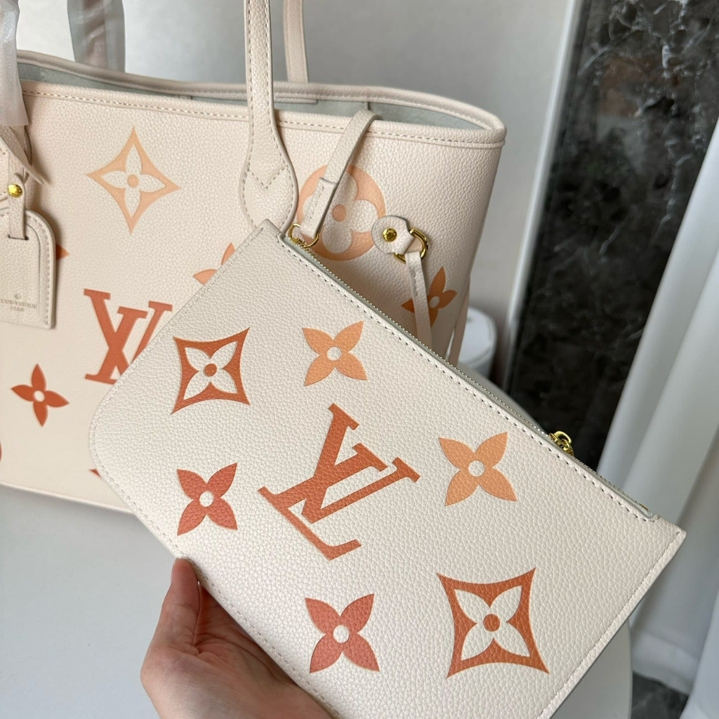 Louis Vuitton Neverfull MM Bag Beige Clair 33cm M46516 - Image 5