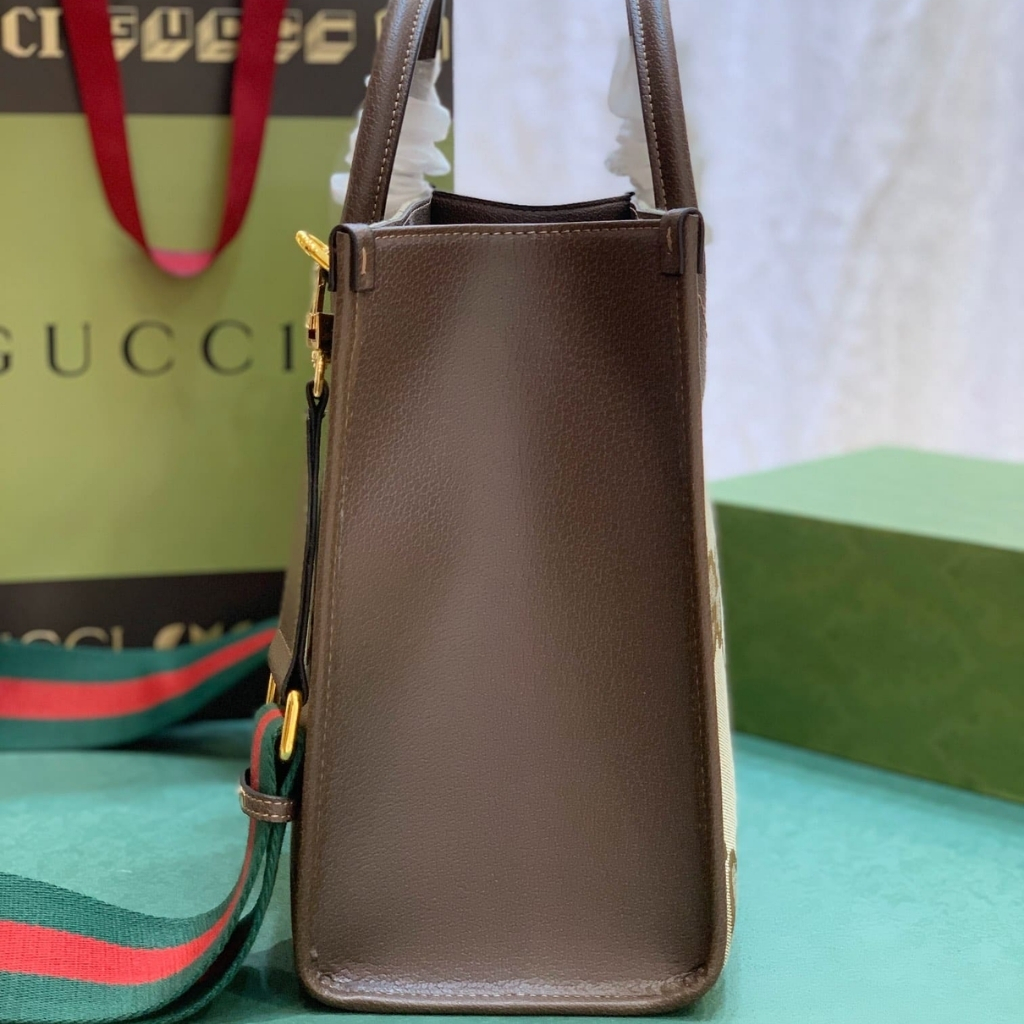 Gucci Tote Bag With Jumbo GG Camel Ebony 31Cm 678839 UKMDG 2570 - Image 7
