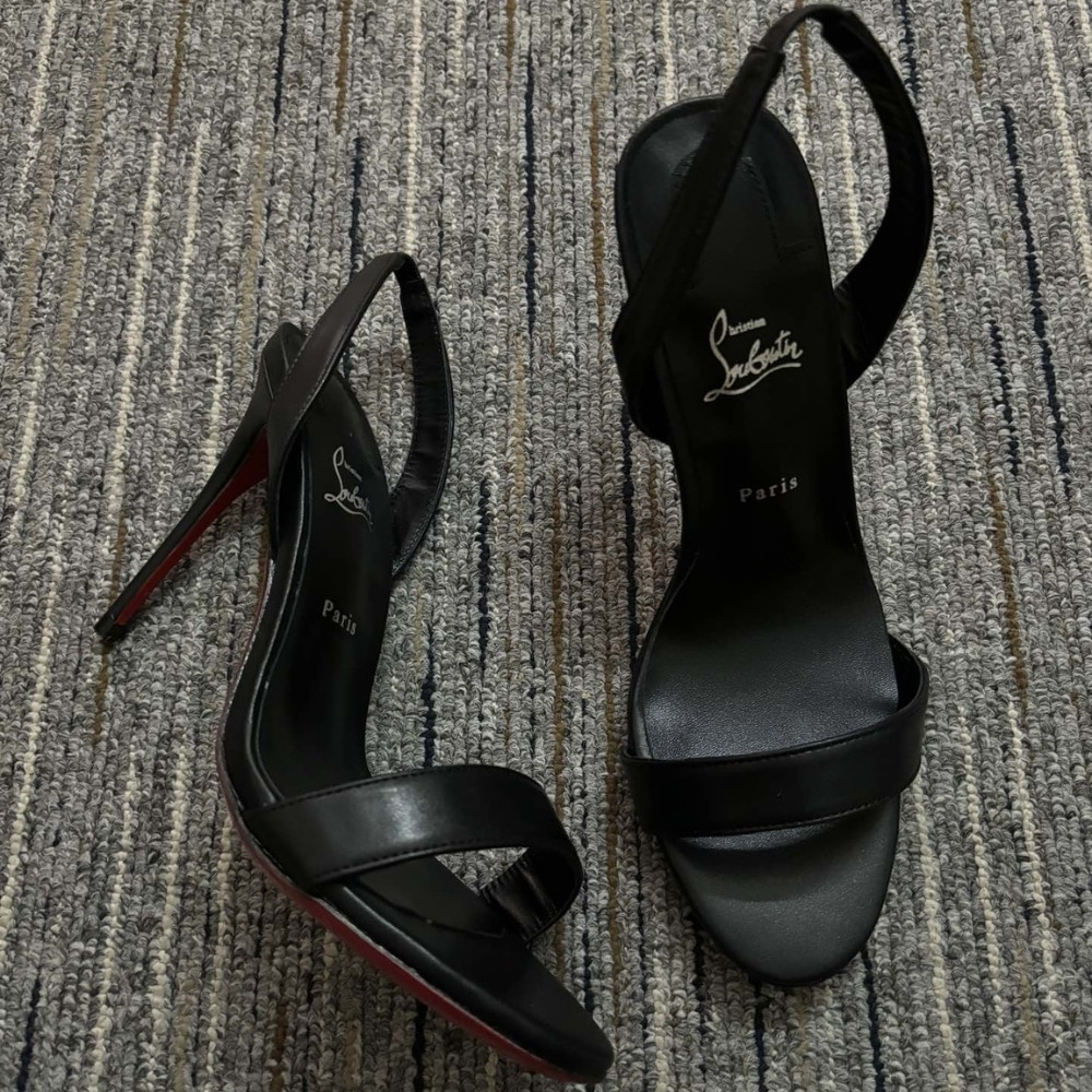 Christian Louboutin O Condora Strappy Sandal Patent Leather Black 1250975B439 - Image 2