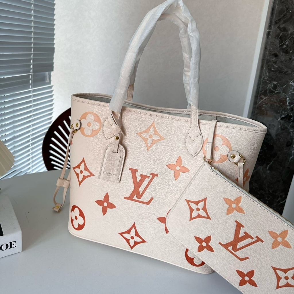 Louis Vuitton Neverfull MM Bag Beige Clair 33cm M46516 - Image 4
