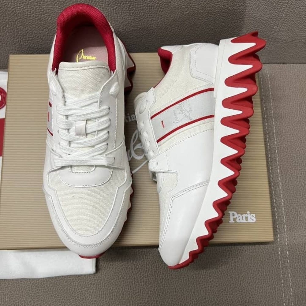 Christian Louboutin Nastroshark Sneaker White 3240067WH01 - Image 4