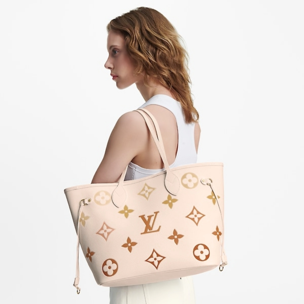 Louis Vuitton Neverfull MM Bag Beige Clair 33cm M46516 - Image 10