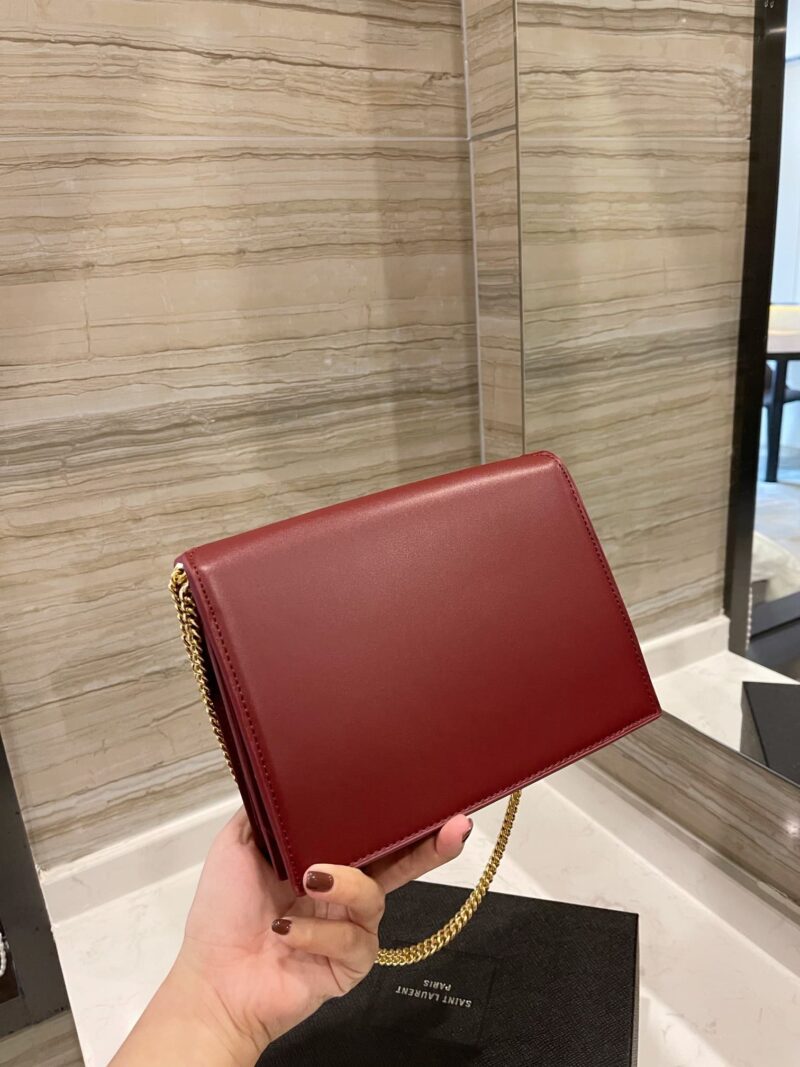 Alternative view of Saint Laurent Cassandra Chain Crossbody Bag Wine Red 582334Bowaw6476