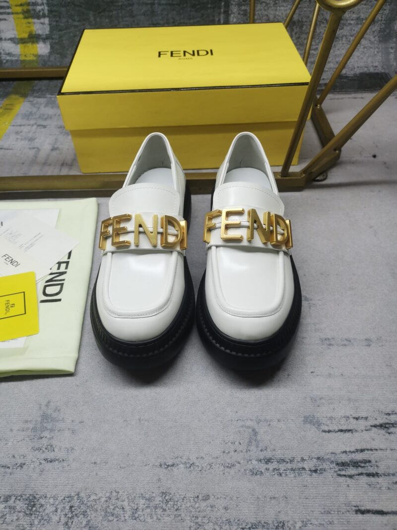 Alternative view of Fendigraphy Smooth Leather Loafers White 8D838369Ff1Iyw