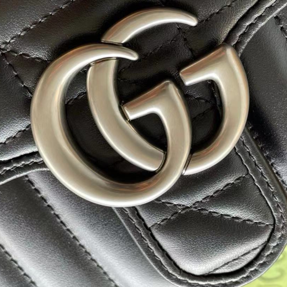 Gucci Gg Marmont Mini Shoulder Bag Black 22Cm 446744 Um8An 1000 - Image 10