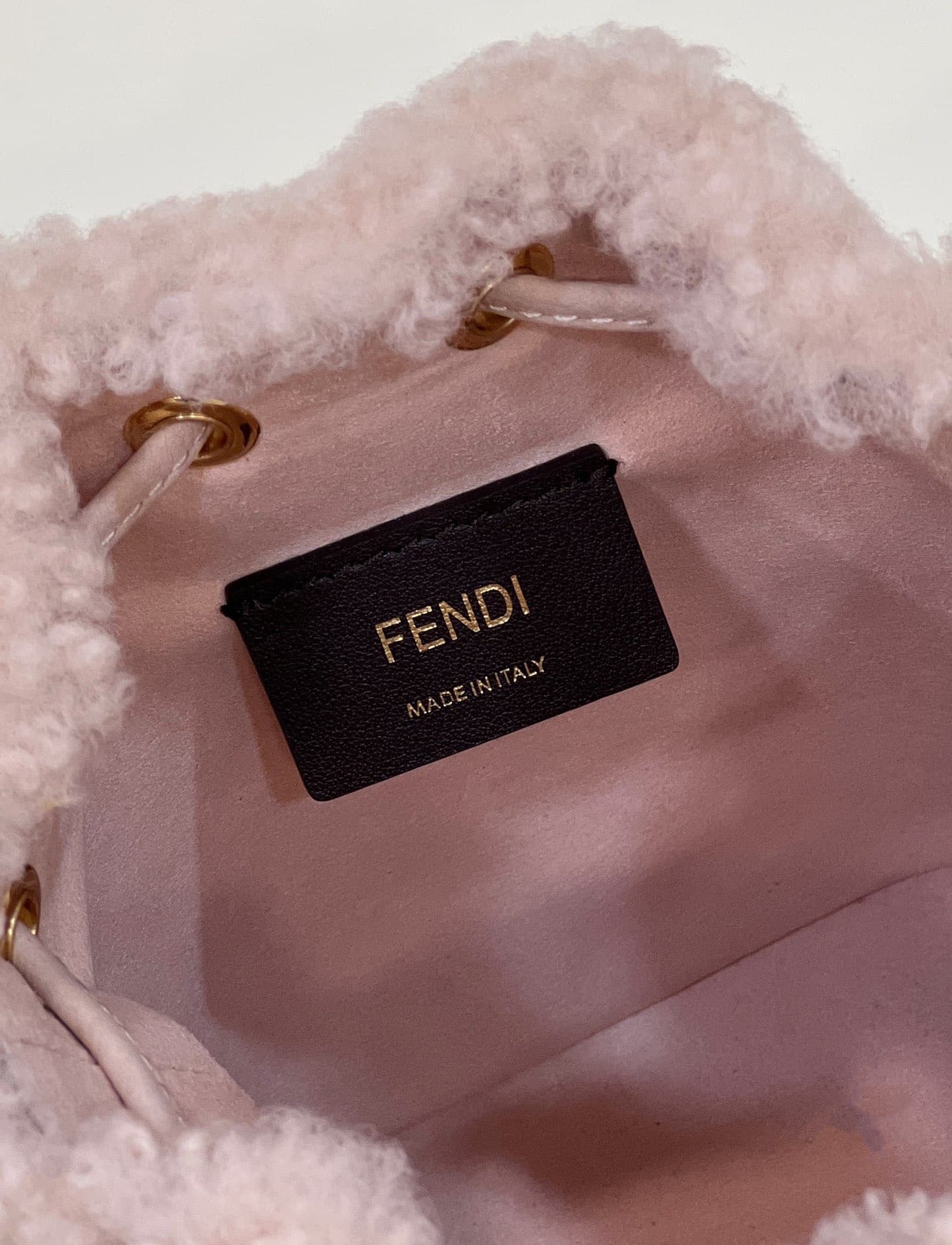 Fendi Mon Tresor Nubuck Mini Bucket Bag Pink 8Bs010Al9If136T - Image 5