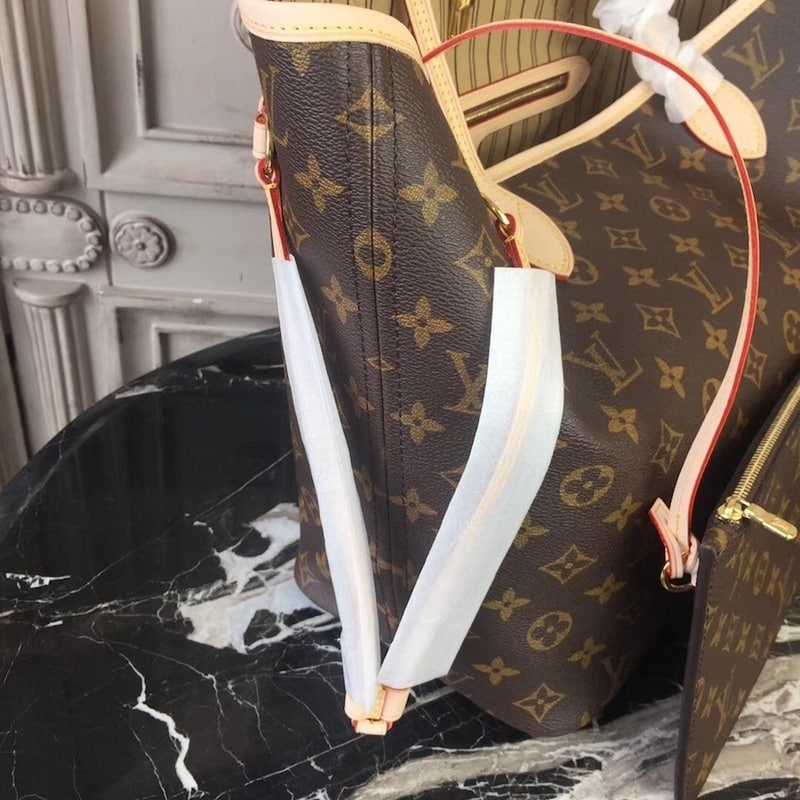 Louis Vuitton Neverfull MM Monogram Canvas Beige 31Cm M46975 - Image 5