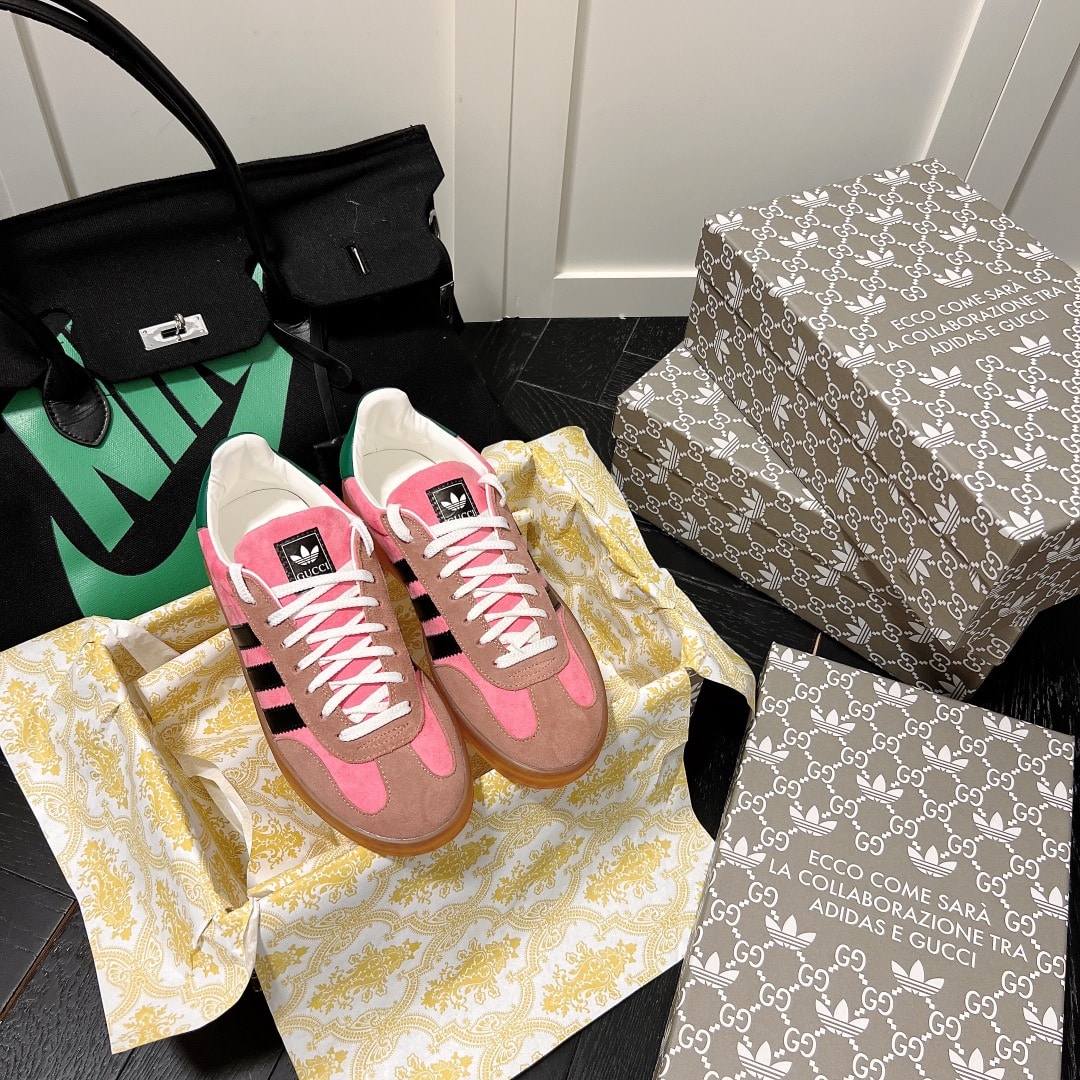 Gucci X Adidas Gazelle Sneaker In Pink 707848 9StU0 5960 - Image 8