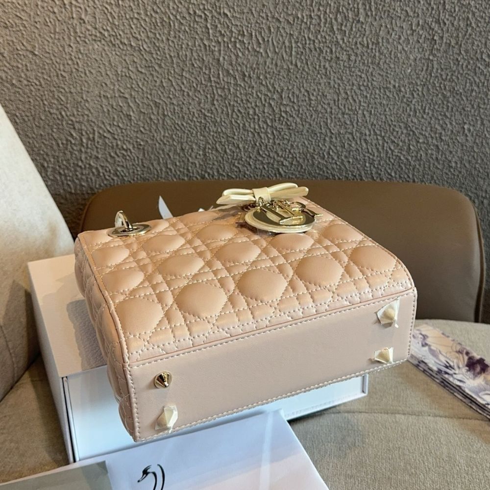 Dior Mini Lady Dior Bag with Chain Pink 17Cm M0505PUQC M19I - Image 5