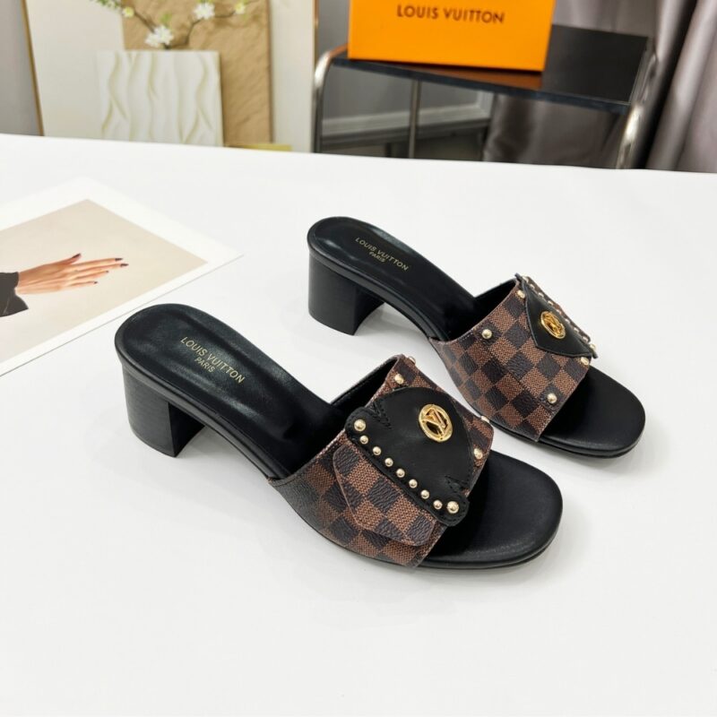 Alternative view of Louis Vuitton Lv Frame Mules Cacao Brown 1Ahmgi