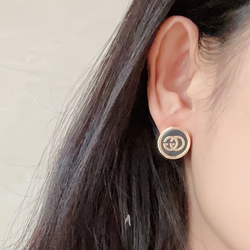 Gucci Interlocking Stud Earrings - Image 4