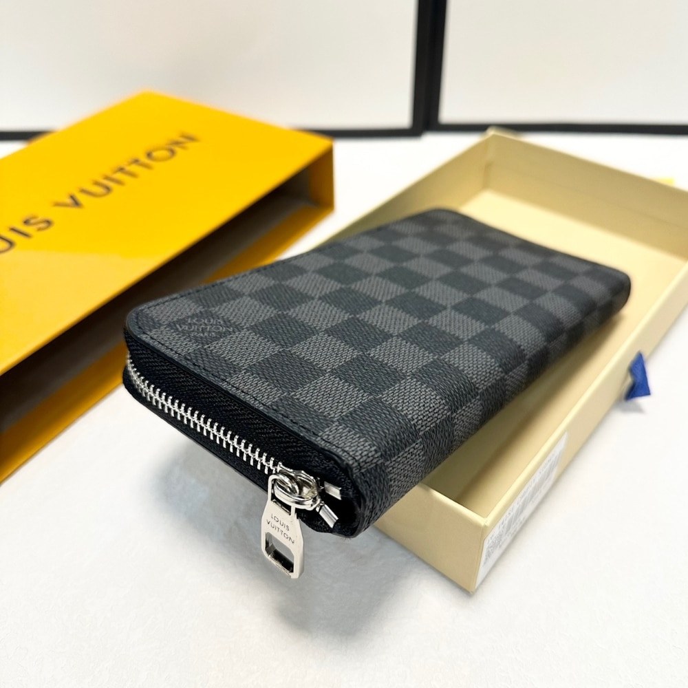 Louis Vuitton Zippy Wallet Damier Canvas Black 20Cm N00056 - Image 6