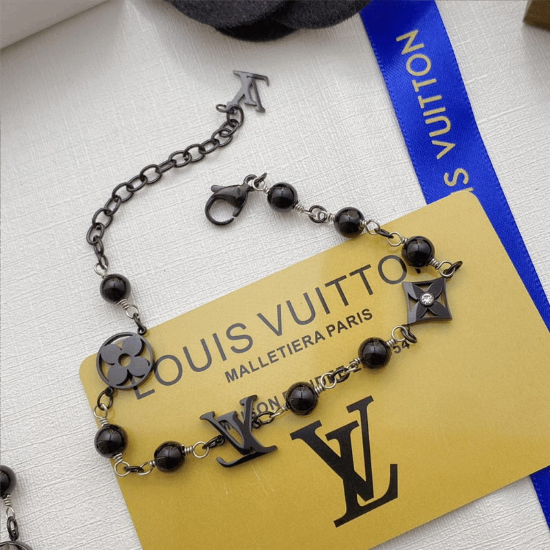 Alternative view of Louis Vuitton Lv Pearls Bracelet Black M1391A