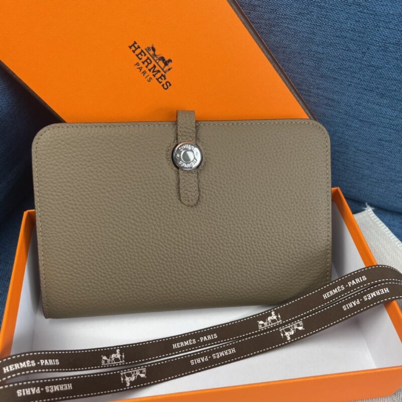 Alternative view of Hermes Dogon Duo Long Wallet Dark Beige 20Cm
