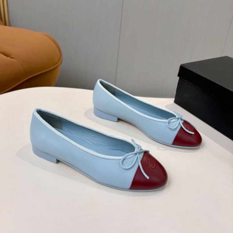 Alternative view of Chanel Ballet Flats Blue Maroon