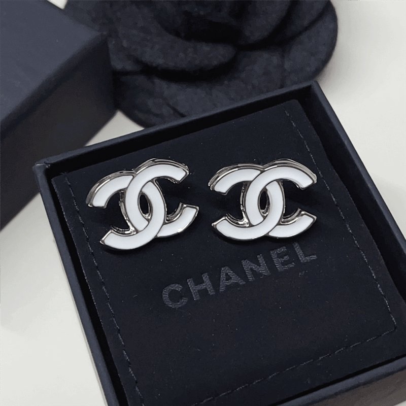 Alternative view of Chanel 25S Earrings White Silver Metal Abf565 B20465 U0776