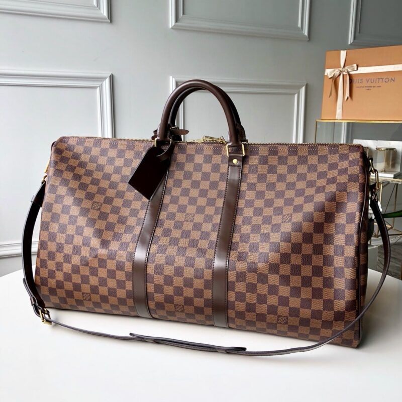 Alternative view of Summer Set: Louis Vuitton Keepall Bandoulière 55 Damier Ebene And Zippy Wallet Damier Ebene