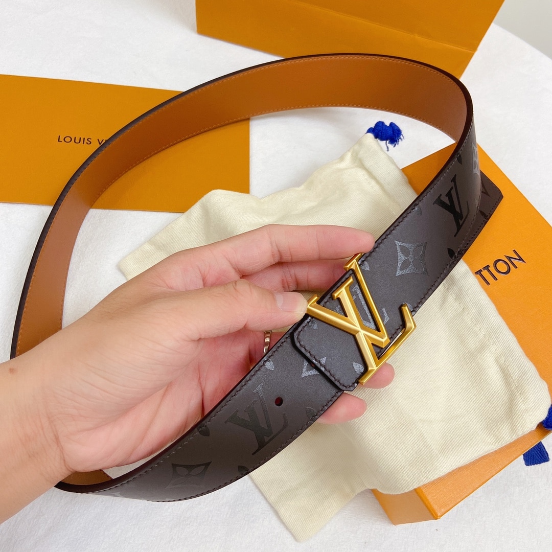 Louis Vuitton LV Pyramide Belt Dark Brown 40MM - Image 3