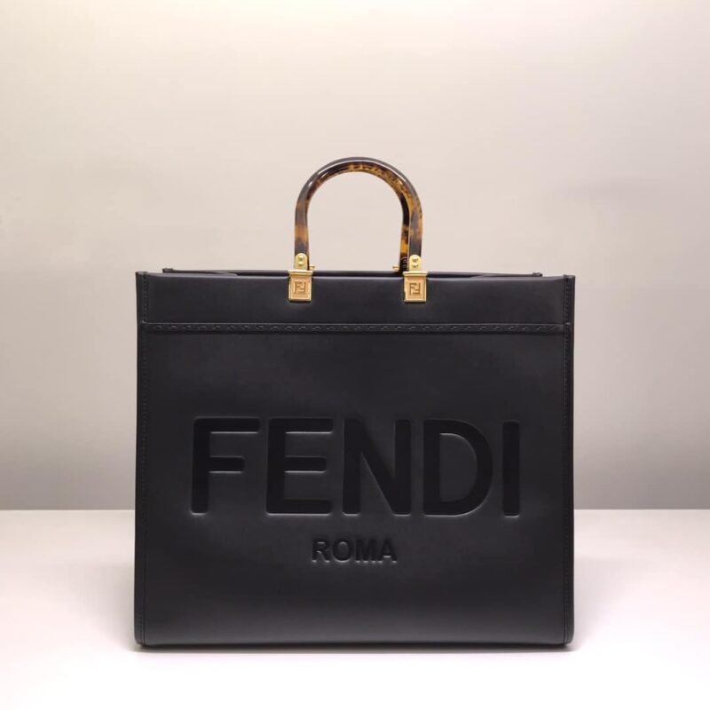 Alternative view of Fendi Sunshine Large Black Leather Shopper 41Cm 8Bh372Abvlf0Kur